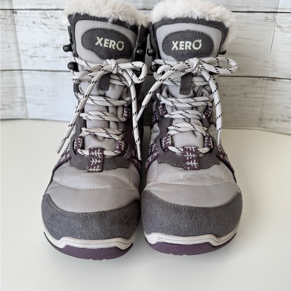Xero Gray and Purple Winter Boots